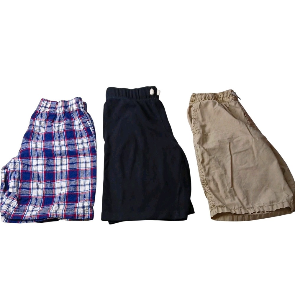 Mixed Brand Lot 10-12 Lot 3 Shorts Disney Mickey Plaid Cotton Blend Drawstring